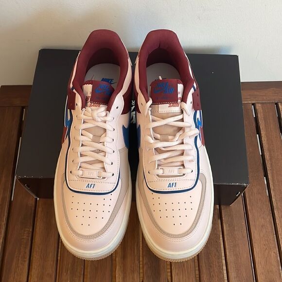 Nike Air Force 1 Shadow Light Soft Pink Team Red US Women 11/UK8.5(CI0919-601) - Picture 5 of 15